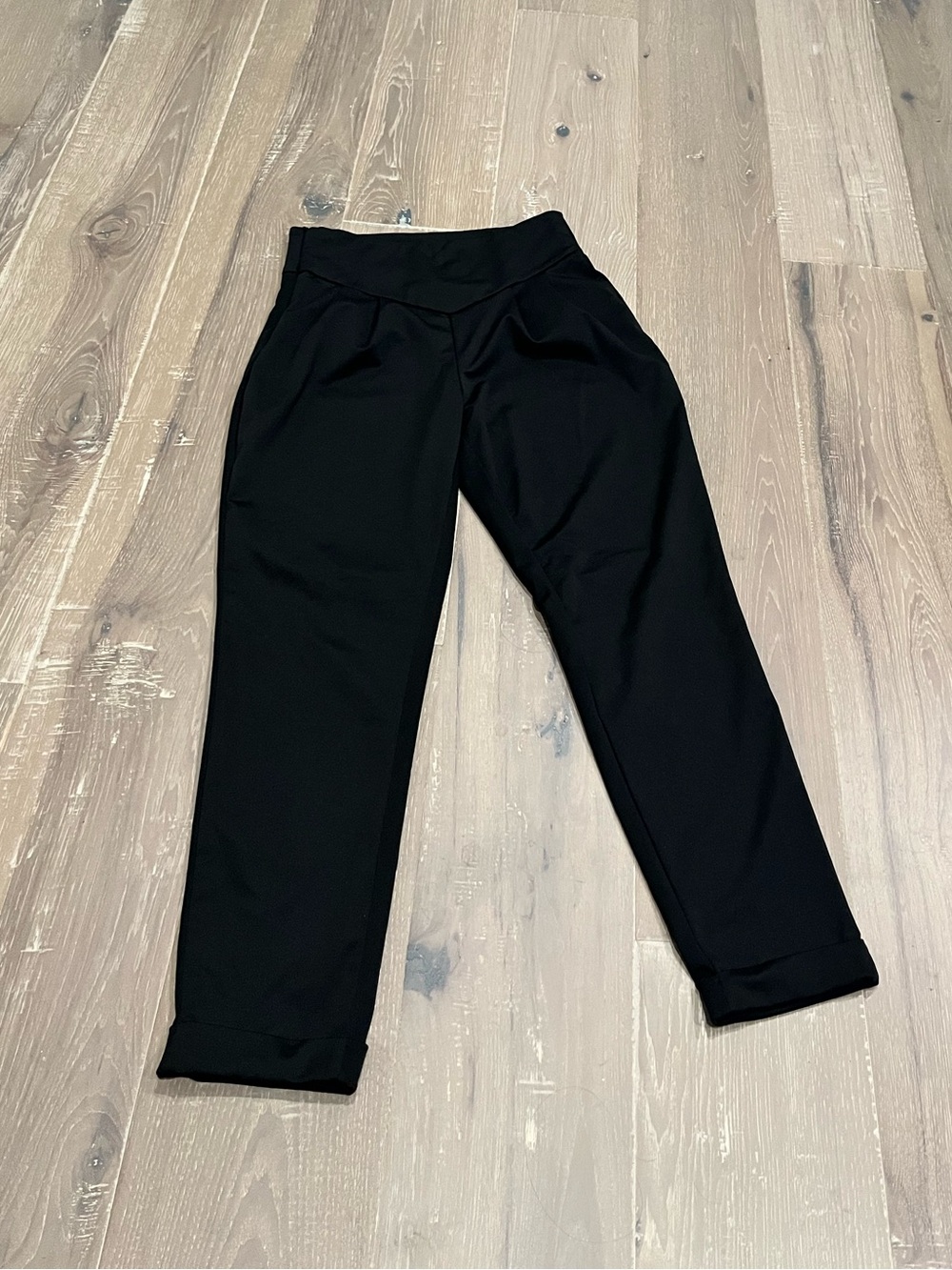 Shein Black Pull-On Casual Bottoms Office Work